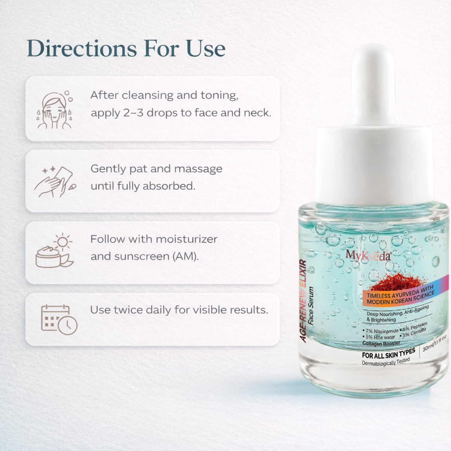 Face serum with Peptides