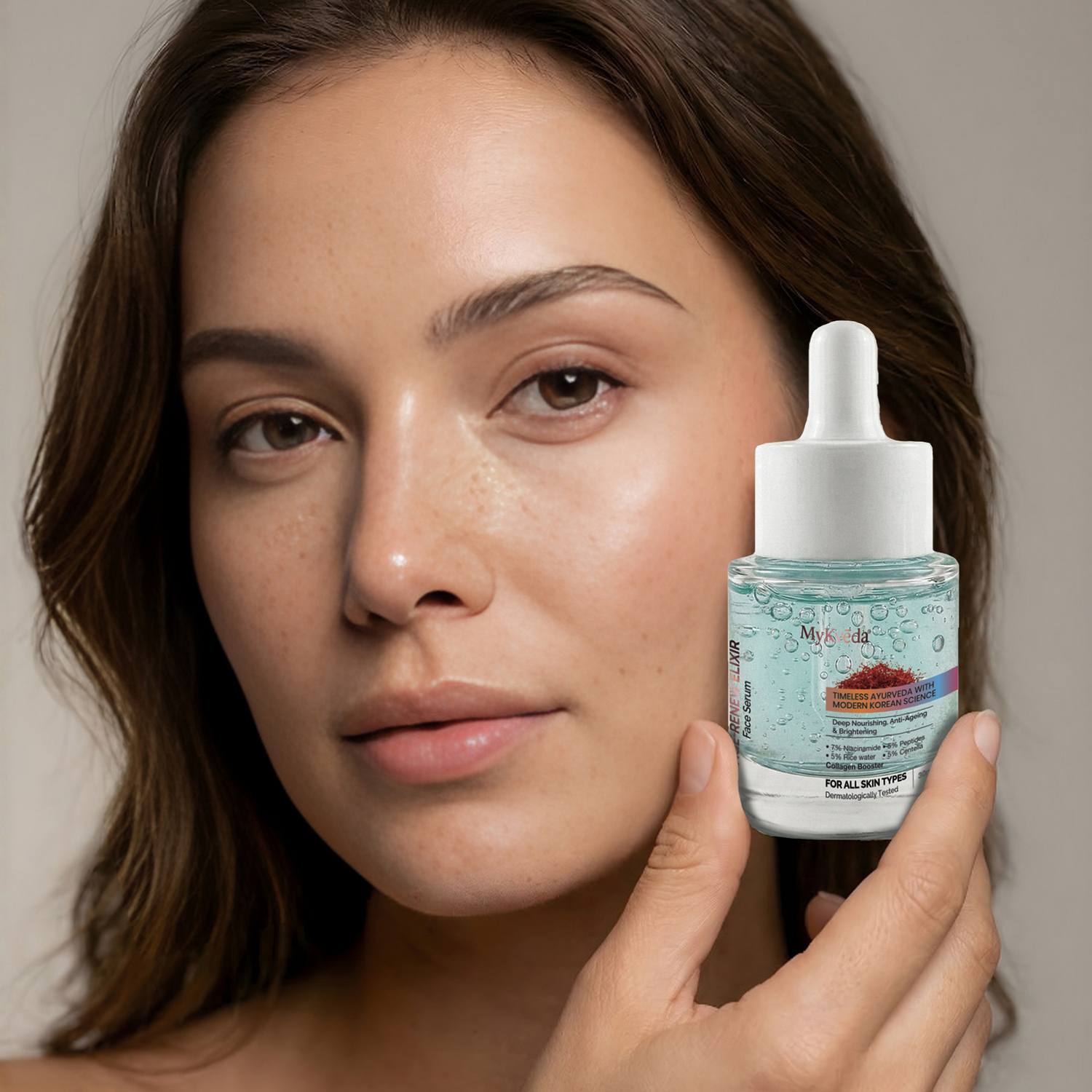 Age-Renew Elixir Face Serum | Niacinamide, Hyaluronic Acid, Peptides & Rice Water | Firming, Brightening & Anti-Ageing (30ml)